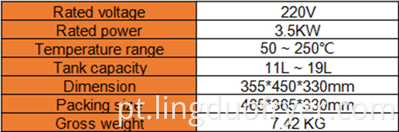 electric fryer details